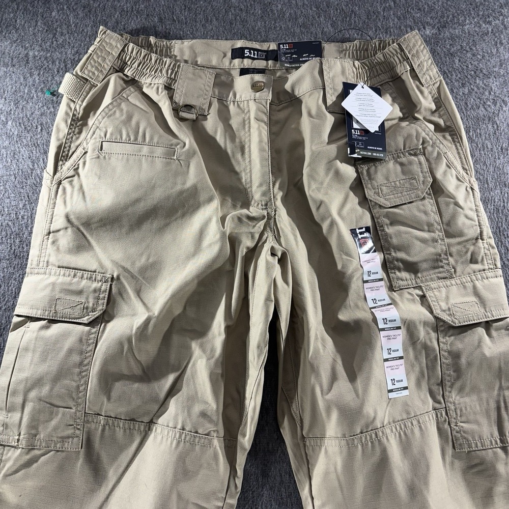 5.11 Tactical Taclite Pant Cargo Ripstop Women's Size 12 NWT Beige